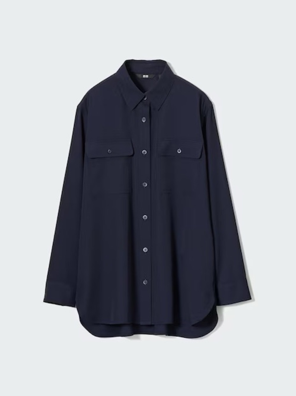 NWT Uniqlo UV Protection Long-Sleeve Shirt Navy size S